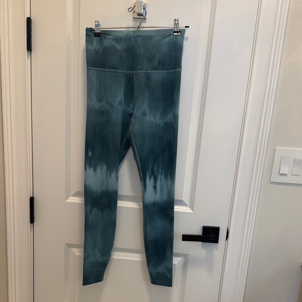 Woman’s Tie-Dye High-Waist Leggings - Teal